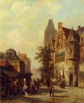 unknow artist European city landscape, street landsacpe, construction, frontstore, building and architecture. 284 France oil painting art